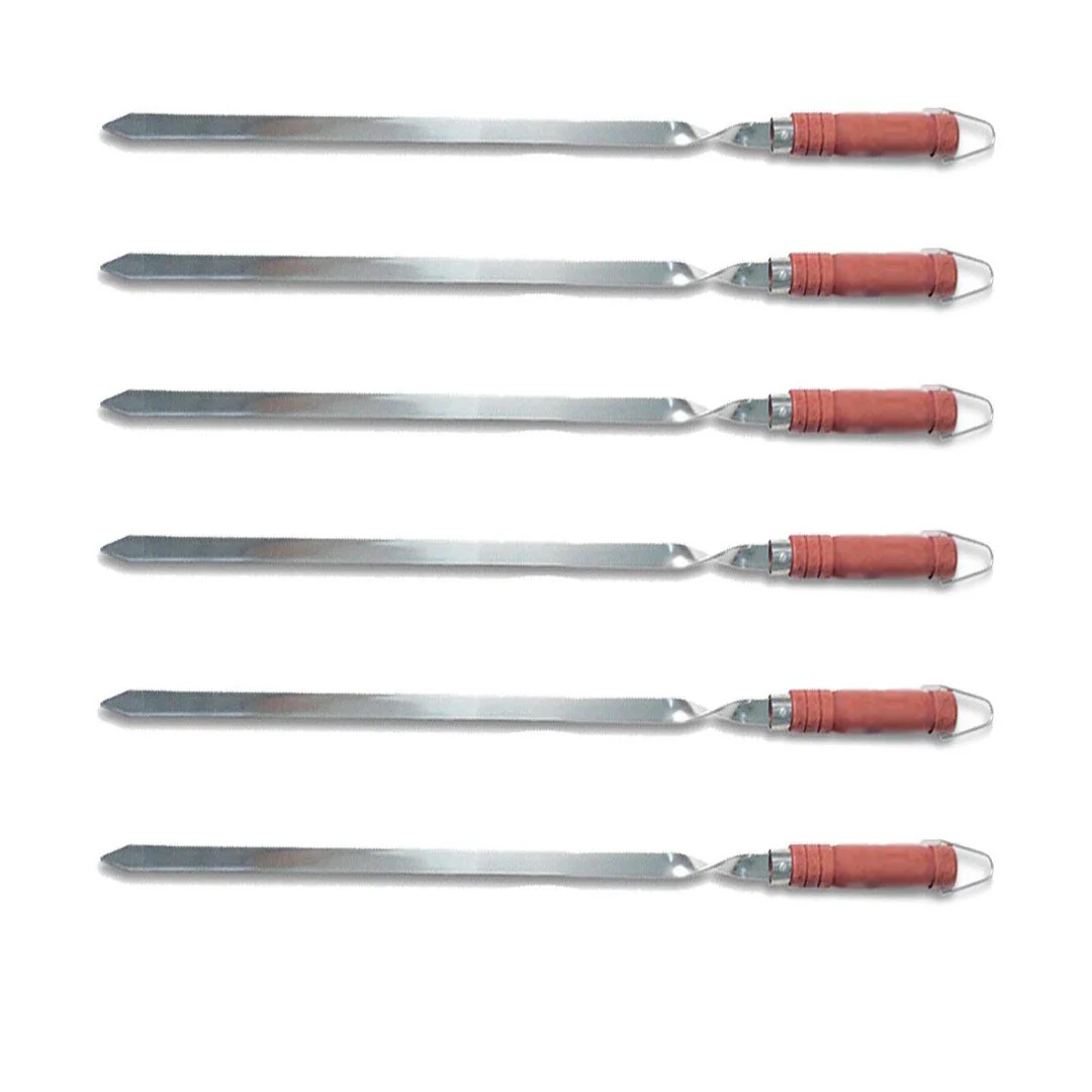 Adana Spieße aus Edelstahl mit Holzgriff – 6er Set | Aganjok - Image 5