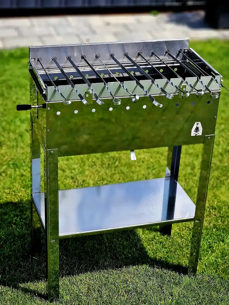 BIG Gerd Schaschlik Mangal Grill mit Multi-Drehspießaufsatz | Aganjok