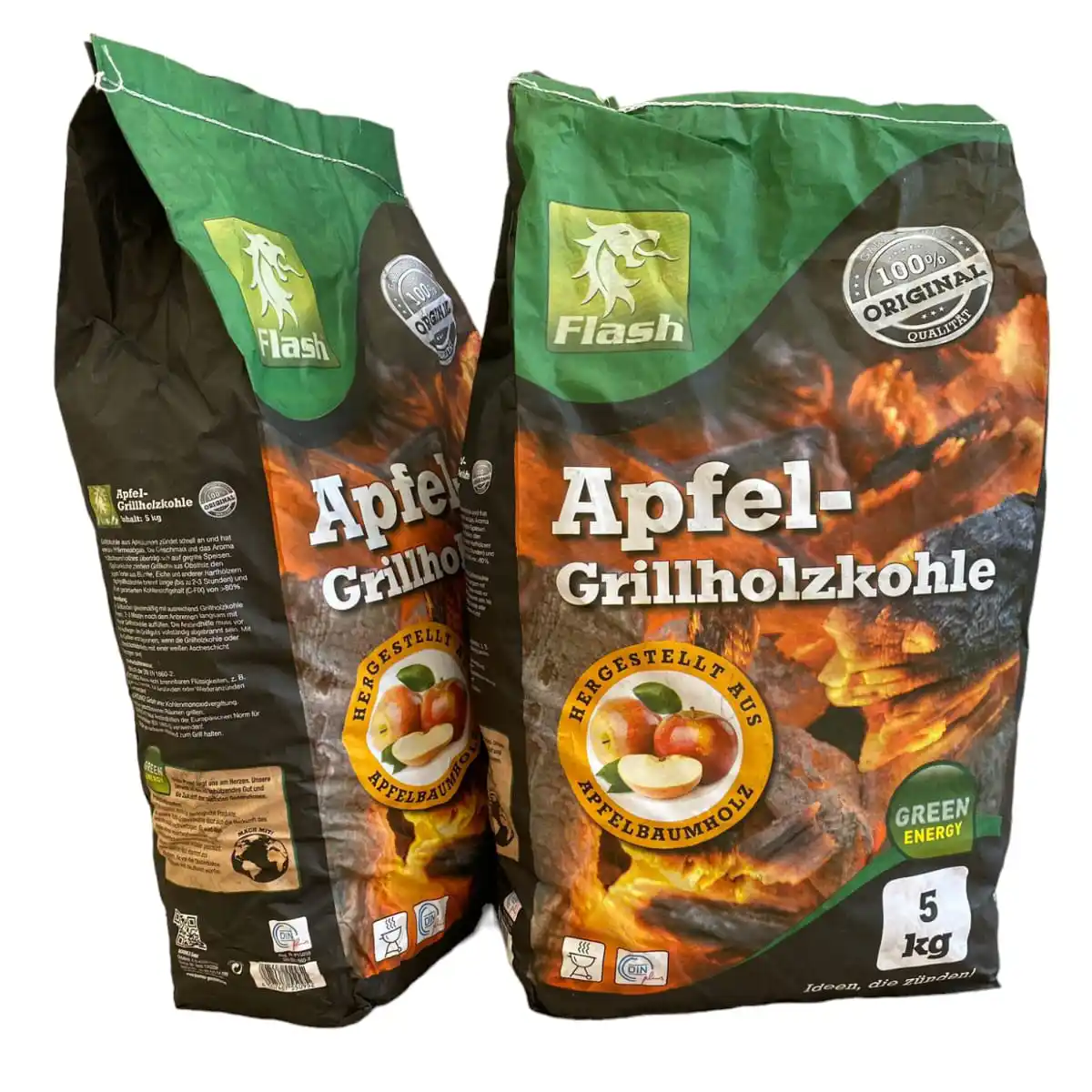 Doppelpack – 10 kg Apfelholzkohle – Fruchtiges Aroma | Aganjok - Image 2