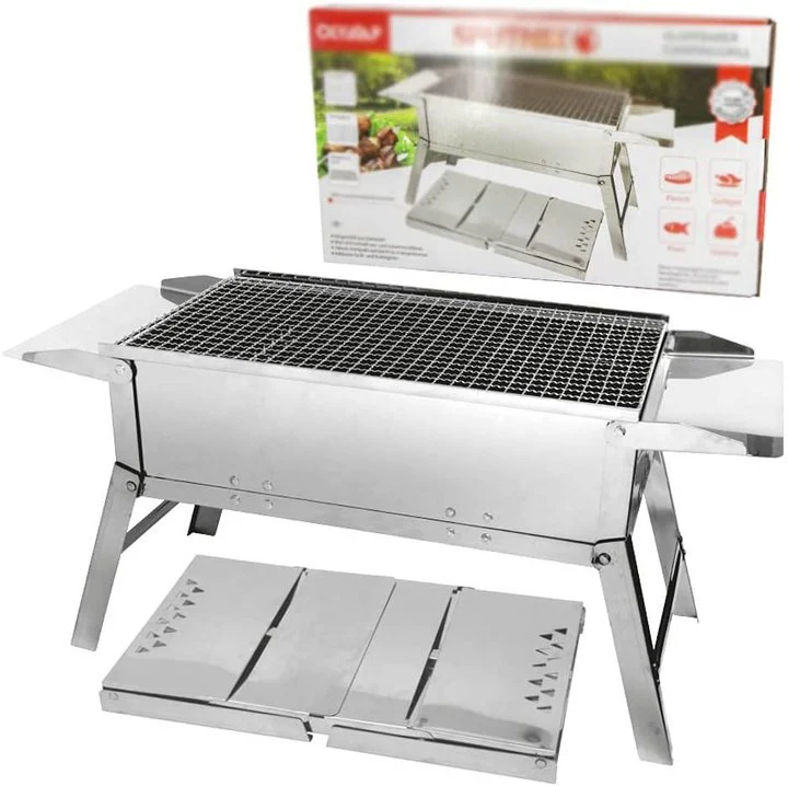 Klappbarer Mangal Camping-Grill SPUTNIK aus Edelstahl
