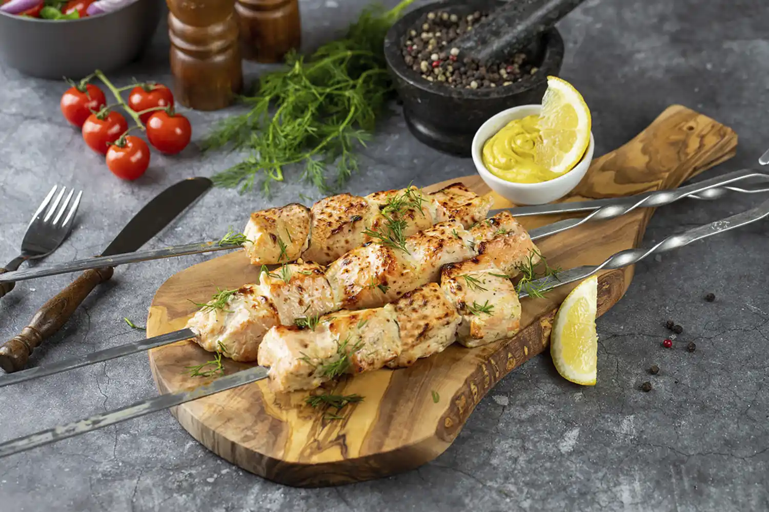 Lachs-Schaschlik – zart mariniert & besonders edel | mySchaschlik