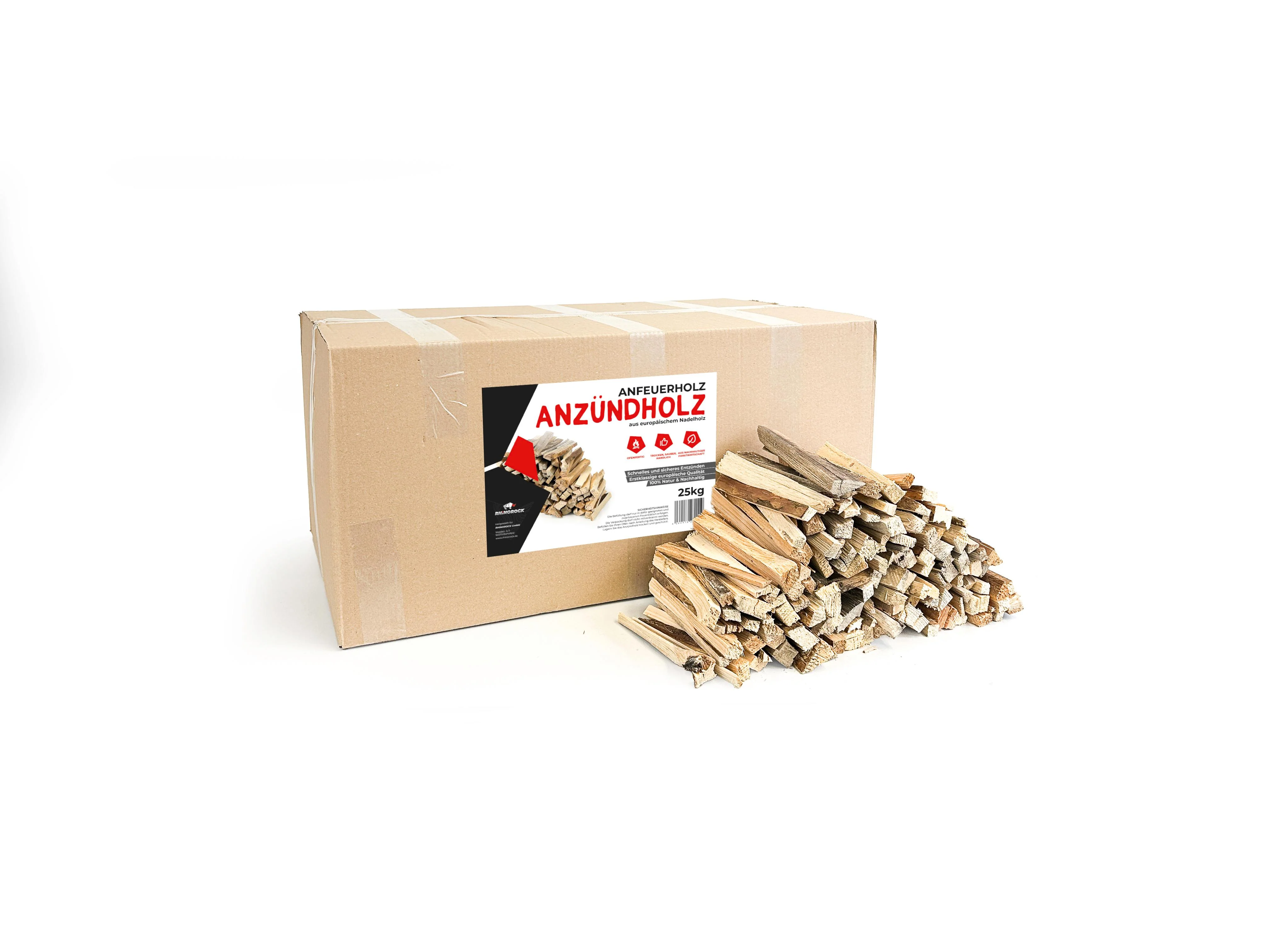 Anzündholz aus Nadelholz – 25 kg | RHINOROCK