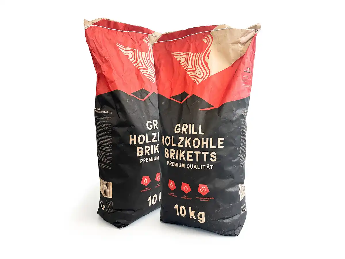 Grillholzkohlebriketts aus europäischem Hartholz – 2er Set | RHINOROCK