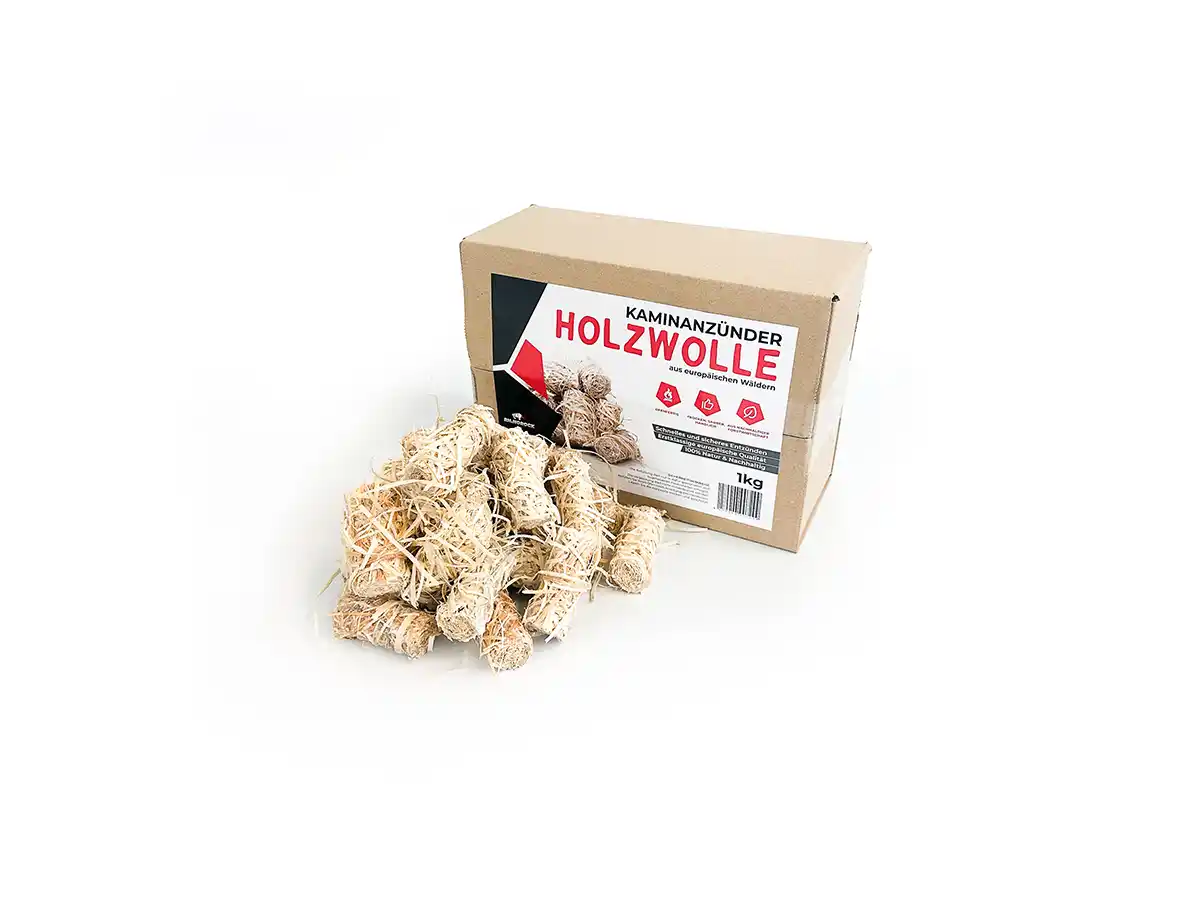 Holzwolle Anzünder FSC – 1 kg Karton | RHINOROCK