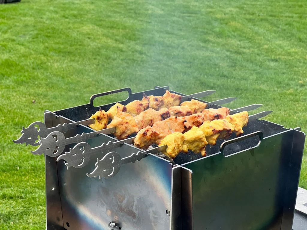 Stecki Steckgrill Mangal aus Stahl - Mobiler & Robuster Schaschlikgrill | Aganjok - Image 4