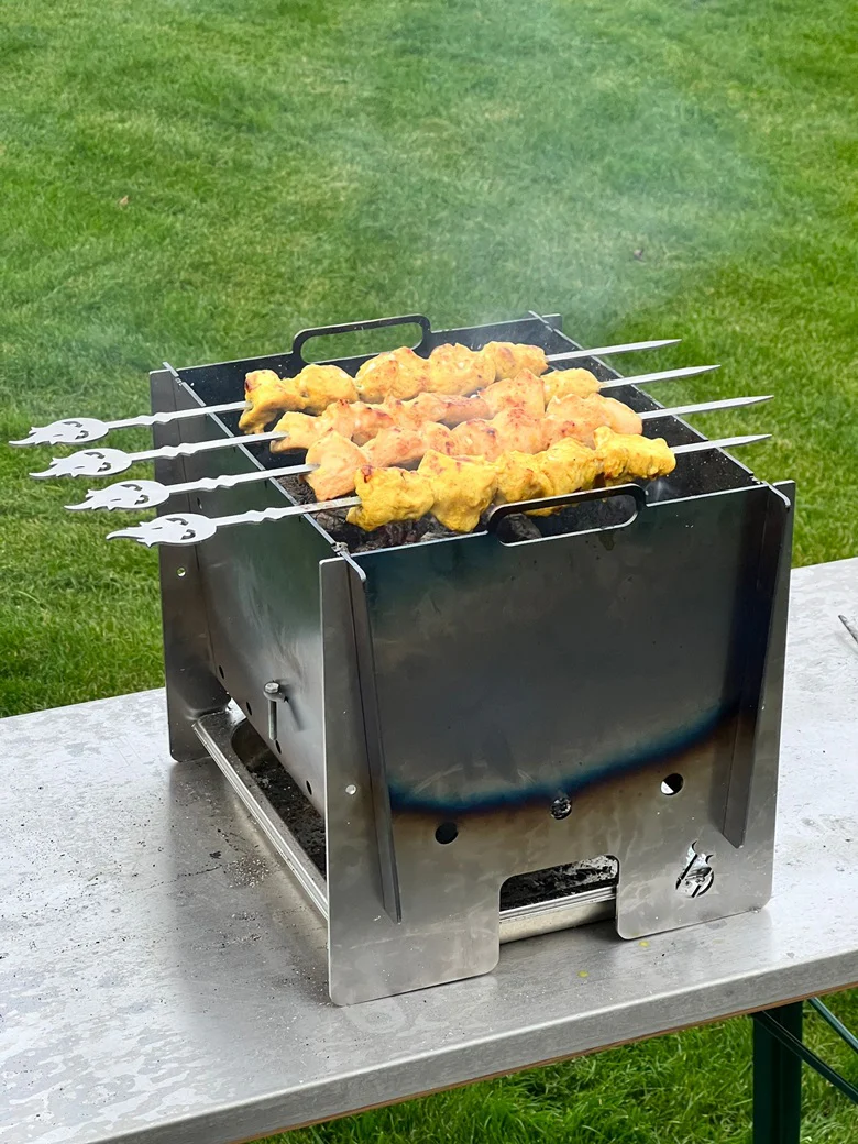 Stecki Steckgrill Mangal aus Stahl - Mobiler & Robuster Schaschlikgrill | Aganjok - Image 5